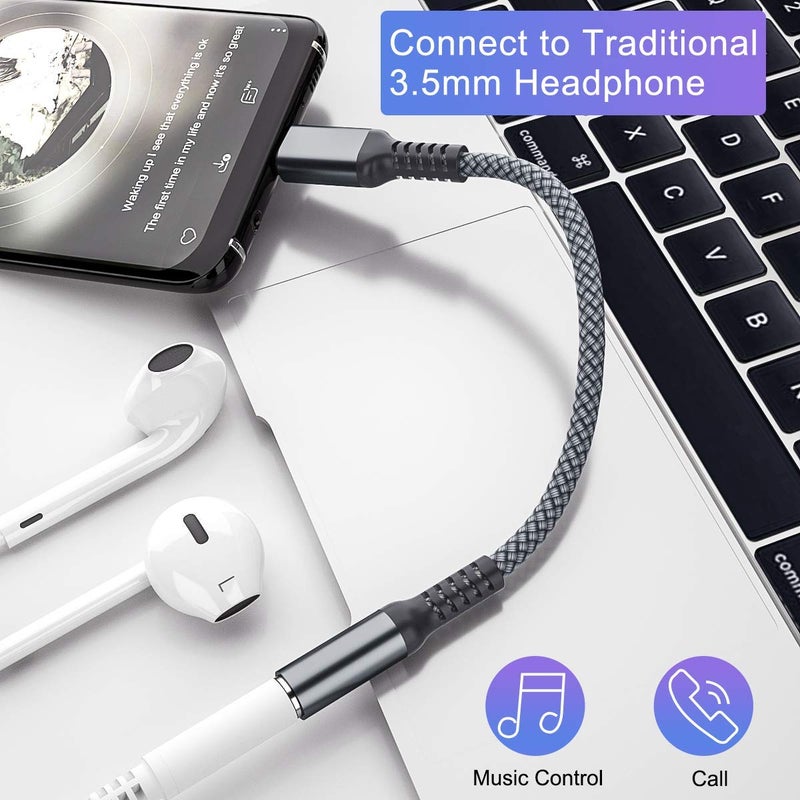 Elebase iPhone 17 Air Pro Max Headphone Adapter,USB C to 3.5mm Aux Audio Converter,Type C to 1/8 Inch Auxiliary Jack for New Apple 16 15 Plus,iPad mini 6 7,Samsung Galaxy Z Fold Flip,S25 S24 S23 - Image 2